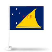 Drapeau de toit de voiture personnalisé Tokelau en gros, drapeau de véhicule en polyester à clipser pour les détaillants de drapeaux
