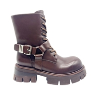 Bottes en cuir décontractées haut de gamme pour femmes, semelle en caoutchouc confortable, style professionnel personnalisé, nouveau style pour l'hiver, doublure en cuir véritable