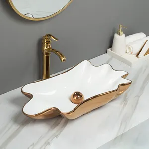 Lavabo de encimera de baño Fregadero de moda Forma especial Lavabo colorido Lavabo DE ARTE fácil de limpiar