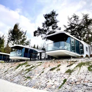 C70 <b>Prefab</b> <b>House</b> Sandwich Panel Modern Design Curved Shape Easy Installation Hotel Use - Product Image 4