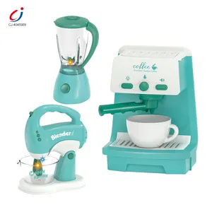 Chengji 2023 satış oyun plastik cihaz oyuncak seti kahve makinesi blender sıkacağı 3 in 1 mutfak aletleri oyuncaklar çocuklar için