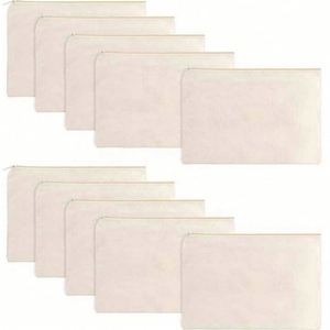 Pochette de voyage portable en toile de coton réutilisable pas chère Grice pour cosmétiques et crayons, avec logo personnalisé - Product Image 1