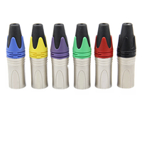Connecteur de canon coloré à 3 broches, 5 pièces, mâle et femelle, bouchons XLR