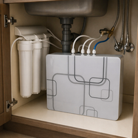 Système de filtration d'eau domestique et commercial à 6 étapes, autonome, avec membranes de filtration pure, pour traitement et purification de l'eau