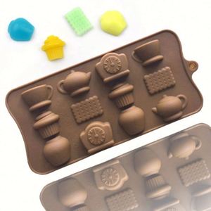Molde de silicona reutilizable sin BPA para chocolate, caramelos o hielo, con diseño rectangular y compartimentos, ideal para relajación. ¡Gran oferta! OEM/ODM. - Product Image 1