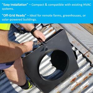 Thông Minh 25W Năng Lượng Mặt Trời Quạt Năng Lượng Tái Tạo Thông Gió Không Khí Và Gác Mái Vắt Nhiệt Ứng Dụng Điều Khiển Làm Mát Vent - Product Image 6