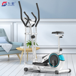 Bicicleta Elíptica con Resistencia Magnética Ajustable, Bicicleta de Ejercicio para Interiores, para Fitness en Casa, Diseño Vertical, Blanco y Negro - Product Image 2