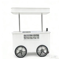 Carrito Móvil Personalizable con Ruedas para Bodas, Festivales, Fiestas de Cumpleaños, Carrito de Helados y Dulces, Color Personalizado
