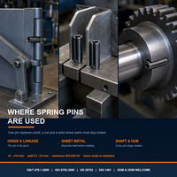 Wholesale Spring Pin Roll Pin for Hinge and Pivot Dia 1 to 16mm OEM ODM Factory