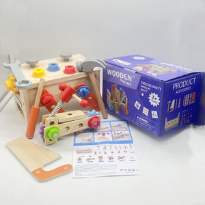 Ensemble de jeu d'imitation de boîte à <span class=keywords><strong>outils</strong></span> <span class=keywords><strong>en</strong></span> <span class=keywords><strong>bois</strong></span> <span class=keywords><strong>en</strong></span> gros pour enfants, avec <span class=keywords><strong>outils</strong></span> <span class=keywords><strong>en</strong></span> <span class=keywords><strong>bois</strong></span> DIY (écrous et vis) à assembler - Product Image 6