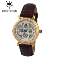 Montre mécanique automatique unisexe de luxe Winner, étanche, avec cadran à aiguilles et design charmant