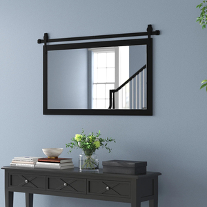 Grand miroir décoratif mural <span class=keywords><strong>rond</strong></span> en métal brossé bronze style Art Déco - Product Image 2