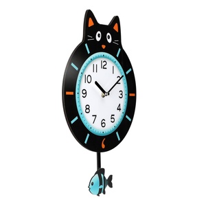 Customizable Creative Cat Cheap <strong>Wall</strong> <strong>Clocks</strong> Cute Cartoon Quartz <strong>Pendulum</strong> Silent for Living Room and Children's Room - Product Image 4