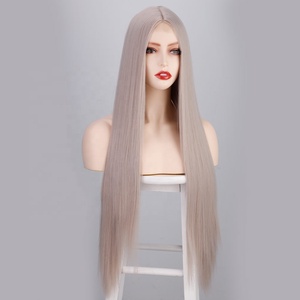 OEM Perruque-Peluca de cabello sintético con encaje Frontal, sin pegamento, Hd, 613 - Product Image 2