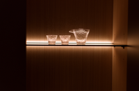 Lampes LED pour armoire en aluminium de 8 mm avec couvercle transparent, effet d'étagère flottante, utilisation domestique, OEM ODM YB2004-25
