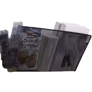Metal <b>Storage</b> <b>Basket</b> <b>Rectangle</b> Black Hook Type Durable Office Organizer Dormitory Bedside Hanging <b>Basket</b> - Product Image 5
