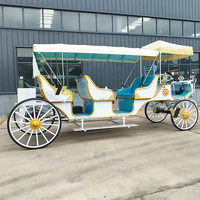 Charrette royale électrique de luxe à batterie, sans chevaux, avec décoration personnalisée pour cérémonie de mariage et exposition en parc à thème