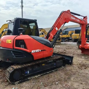 Excavatrice sur chenilles d'occasion Kubota KX183/KX183-3 de 8,35 tonnes à queue courte de taille moyenne, de fabrication japonaise, sélectionnée, à vendre à bas prix - Product Image 1