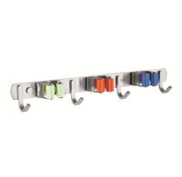 Sondoly balai organisateur stockage porte-outils en acier inoxydable crochets robustes auto-adhésif solide antidérapant pour la cuisine à domicile