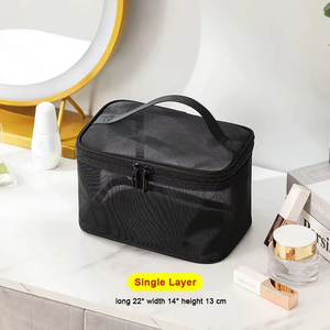 Women's Transparent Mesh for Cosmetics Makeup and Toiletries Kit for Travel <b>Make</b> <b>up</b> Organizer <b>Bag</b> - Product Image 5
