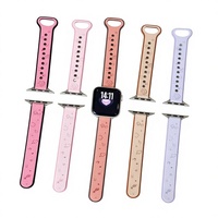 Compatible avec Apple Watch Series 12 11 SE, bracelet vintage en cuir suédé avec motif lune et étoile en relief