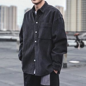 <span class=keywords><strong>Camicia</strong></span> di velluto a coste da <span class=keywords><strong>uomo</strong></span> di marca <span class=keywords><strong>giapponese</strong></span> alla moda intrecciata a maniche lunghe Casual ampio abito autunno adatto anche giacca - Product Image 2