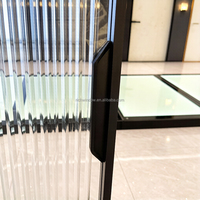 Portes intérieures coulissantes en aluminium à rail unique, cadre fin, verre trempé, séparateur de pièce, cloison pour cuisine ouverte