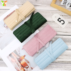 Tas penyimpanan Organizer perhiasan beludru, tas penyimpanan kantong gulung untuk wanita untuk gelang cincin penting bagus untuk promosi & hadiah bisnis - Product Image 1