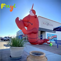 Modèle de homard gonflable géant / Grand écrevisse gonflable rouge / Langouste gonflable pour la décoration publicitaire en extérieur