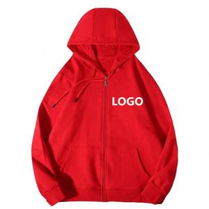 Sweat à capuche surdimensionné à fermeture éclair pour hommes avec doublure en polaire douce 100% coton motif solide automne saison ODM approvisionnement - Product Image 1