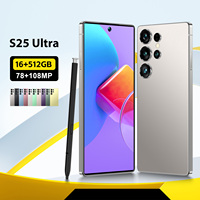 Teléfono Inteligente S25 5G Desbloqueado, Pantalla HD de 7.3 Pulgadas, Gran Almacenamiento de 16+512 GB, Batería de 7800 mAh, Cámara de 108 MP, Doble SIM, Face ID, Android