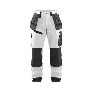 BLAKLADER - 151012101098C44 X1500 Pantalones de pintores Blanco/Gris oscuro-EAN 7330509754641 PANTALONES DE TRABAJO DE CARGA - Product Image 1