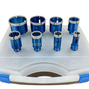 Ensemble de 8 forets diamantés à matrice brasée sous vide pour <span class=keywords><strong>carrelage</strong></span>, céramique et marbre, avec impression de logo - Product Image 1