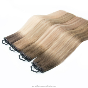 Extensiones de Cabello con Trama Invisible XO Butterfly Genius Weft, Color Blanco Hielo Europeo, Micro Loop, con Orificio - Product Image 5