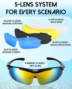 Lunettes de cyclisme en gros, nouveau style, monture demi-cerclée, logo personnalisé, lunettes de soleil de sport pour hommes et femmes - Product Image 3