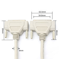 Kabel Db37 37pin Male ke Female M/f Serial Port Kabel Ekstensi Data Printer Wire Harness