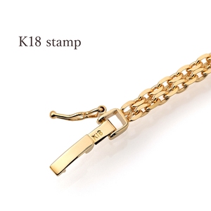 K18 Double X-Bismarck Design 18cm5g Pulsera de joyería de cadena de mano para uso diario - Product Image 3