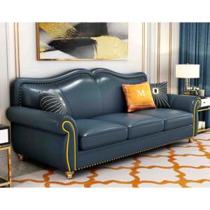 Fabrika lüks kanepe set mobilya modern deri kesit kanepe oturma odası 1 + 2 + 3 kanepeler - Product Image 4