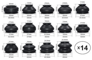 Bottes de protection universelles en caoutchouc pour rotules de suspension et de direction – Pièces de rechange multi-tailles pour bras de suspension et biellettes de direction - Product Image 3