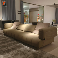 Ensemble de canapés en cuir de style italien haut de gamme, canapé droit pour salon, maison et hôtel, canapé personnalisable