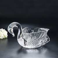 Plateau de service pour restaurant, assiette de luxe en verre cygne, plateau de service pour pot chaud, restaurant