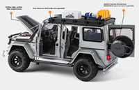Modèle de voiture miniature Mercedes-Benz G550 4x4 en alliage moulé sous pression à l'échelle 1:24 avec fonctions sonores et lumineuses