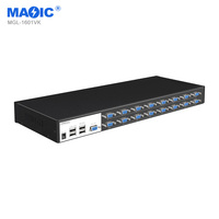 Prix usine 16 ports commutateur KVM clavier et souris commutateur 16 en 1 sortie USB VGM commutateur KVM