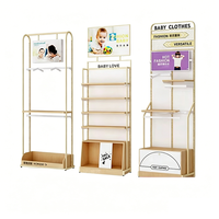 Meuble de présentation personnalisé pour magasin maternité-bébé, surface en stratifié métallique pour lait en poudre, jouets pour enfants, table promotionnelle modèle CK