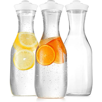1000ml DIY Bouteille En Verre À Large Bouche Pichet À Boissons Fait Maison Col Étroit pour Eau Thé Café Autres Boissons pour Pique-Nique