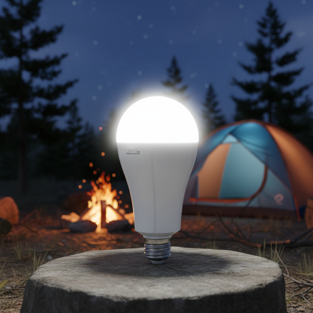 Rechargeable Led Emergency Bulb Dual Battery Power Emergency Light 20W Battery Removable E27 Light Bulb for Camping