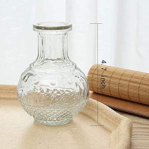 Pot à bourgeon transparent côtelé en vrac décoratif de mariage personnalisé en gros rond nordique petit mini cylindre <span class=keywords><strong>vase</strong></span> à fleurs en verre transparent - Product Image 2
