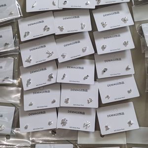 2026 HOTSALE fashion 925 silver plated stu earrings 50 pairs of jewelry earring as low as $0.15 on average individual package - Product Image 1