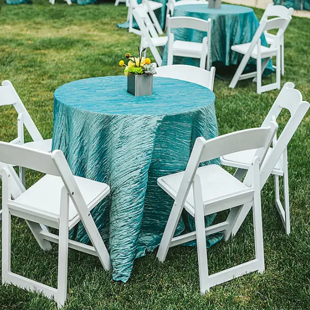 Garden Furniture Wedding Event Banquet Reception White Resin Plastic Foldable Folding Wimbledon Chairs For Wedding