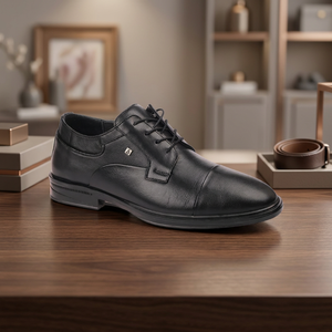 M512 Men's Classic <b>Comfort</b> Lace-up Wedding <b>Shoes</b> Genuine Leather Slip Resistant Autumn Dress <b>Shoes</b> Office & Career Wholesale - Product Image 3